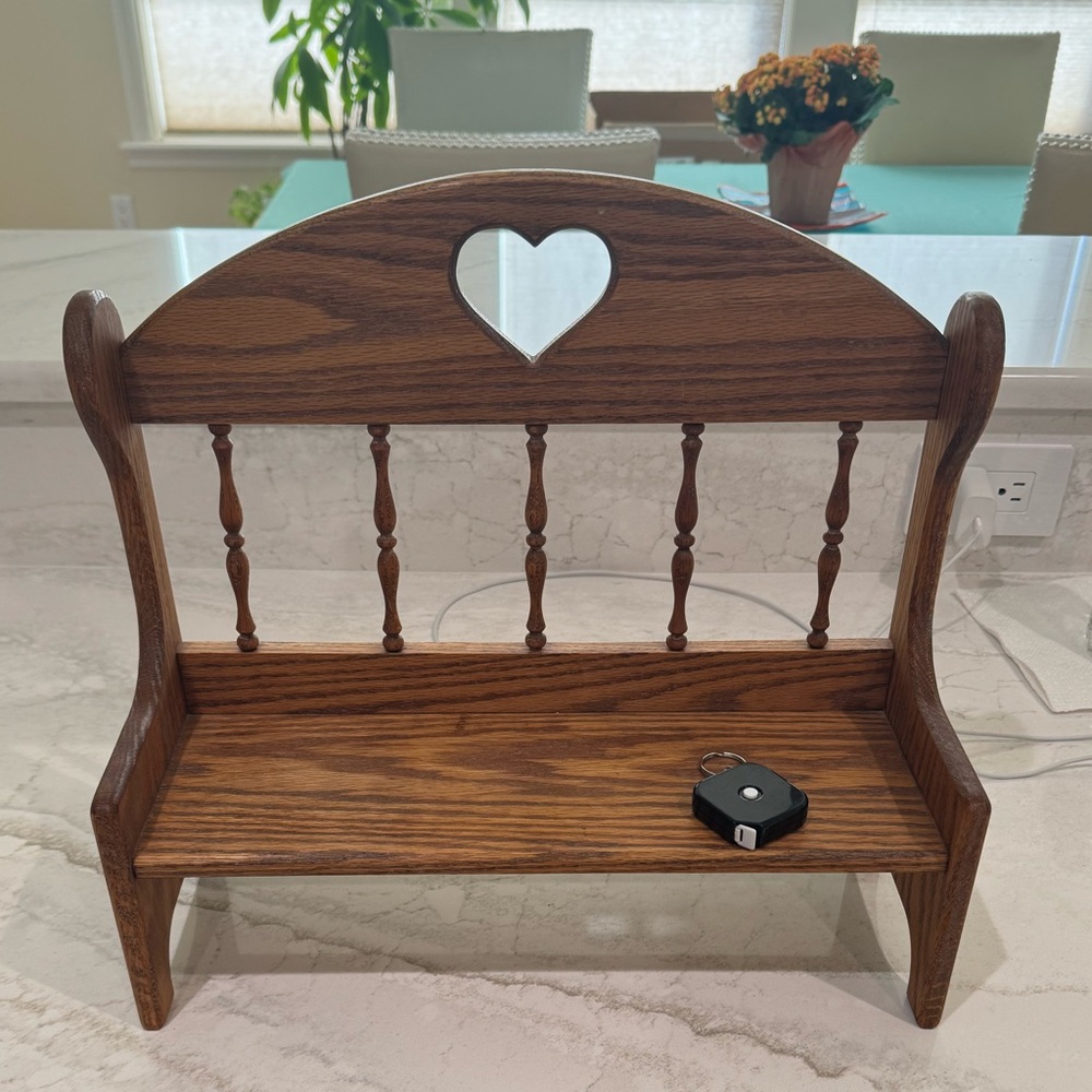 Vintage wooden decorative miniature bench